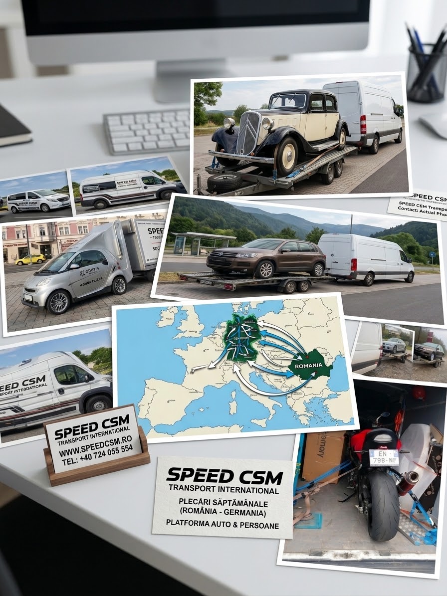 SPEED CSM - transport auto și persoane, platformă auto România - Germania